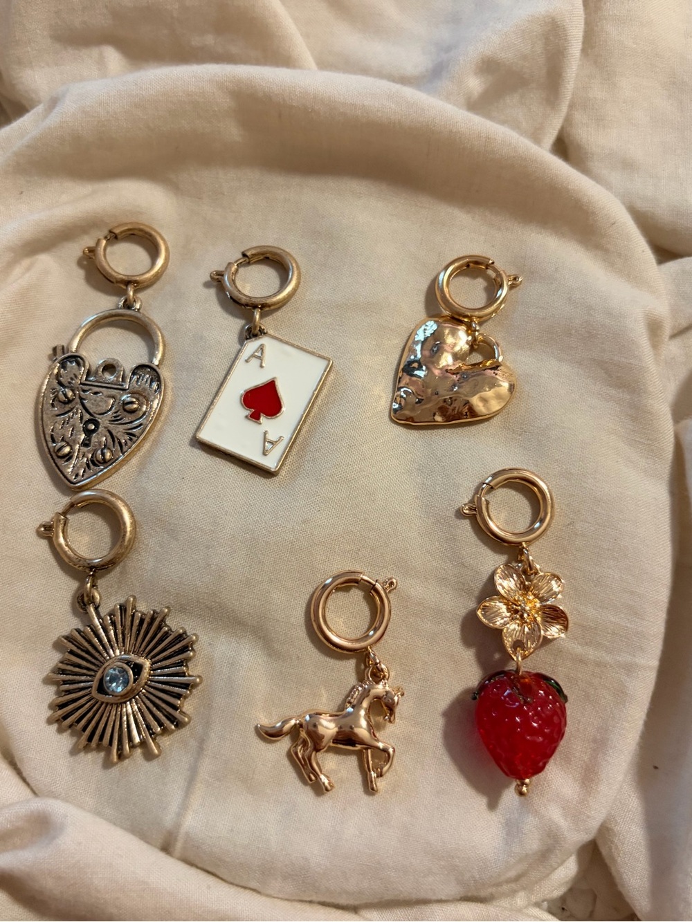 Free People Eclectic Playing Card and Novelty Charm Clip Set